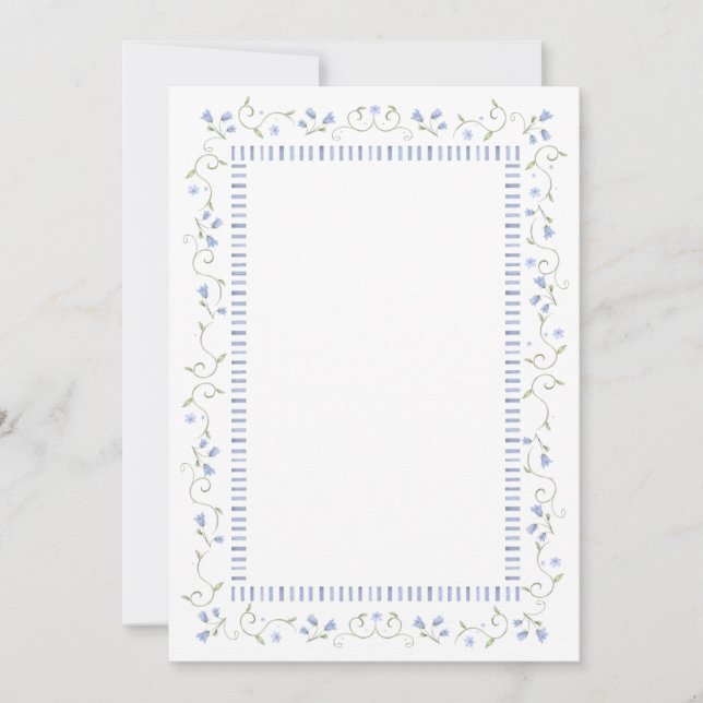 Carte de vœux Traditionnelle Bleue (Devant)
