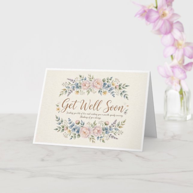 Carte de vœux traditionnelle de rétablissement (Orchidée)
