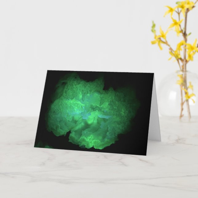 Carte de vœux Trancas Geode sous lumière UV (Fleur jaune)