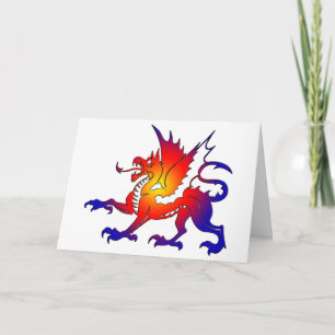 Carte de voeux Tribal Color Dragon