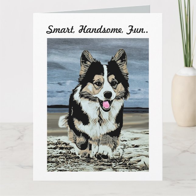 Carte de voeux tricolore belle de fête des pères (Devant)