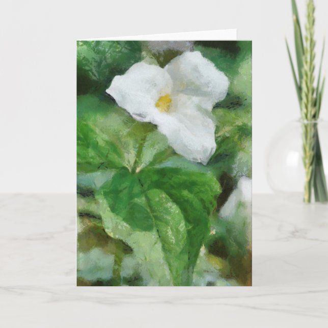 Carte de voeux Trillium Flower Artwork (Devant)