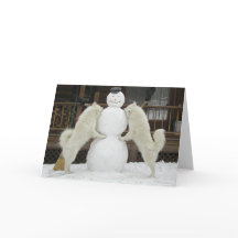 Carte de voeux "Trois Snowmen"