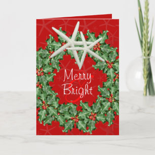 Carte de voeux Tropical Christmas Wreath