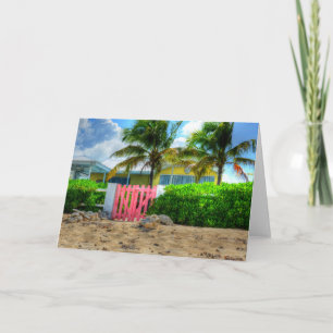 Carte de voeux Tropical Pink Gate