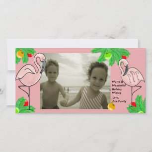 Carte de voeux Tropical Pink / Noël photo