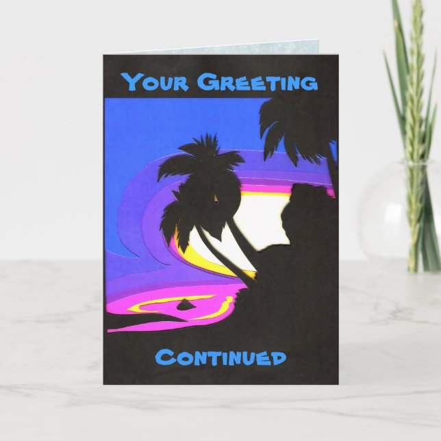 Carte de voeux Tropical Sunset (Devant)