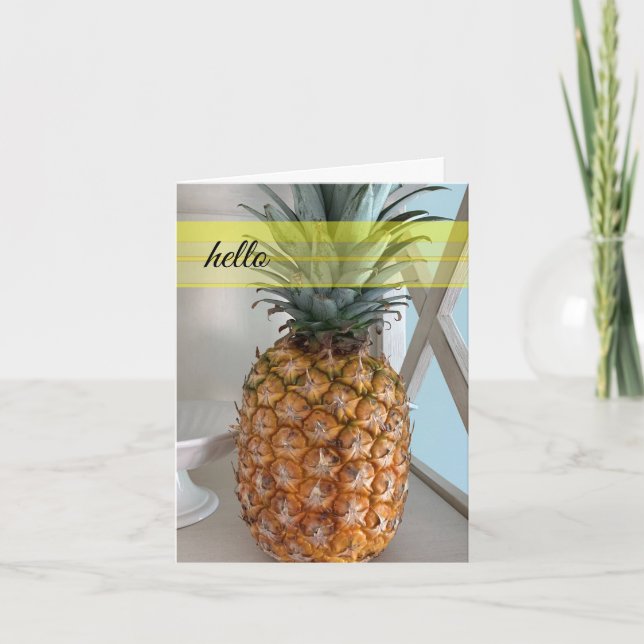 Carte de voeux Tropicale à l'ananas (Devant)
