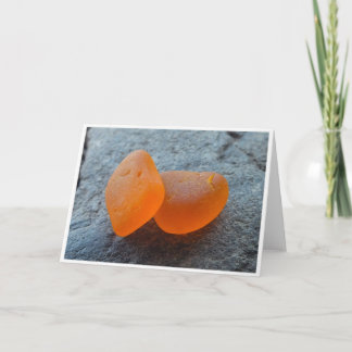 Carte de voeux True Orange Sea Glass Nuggets