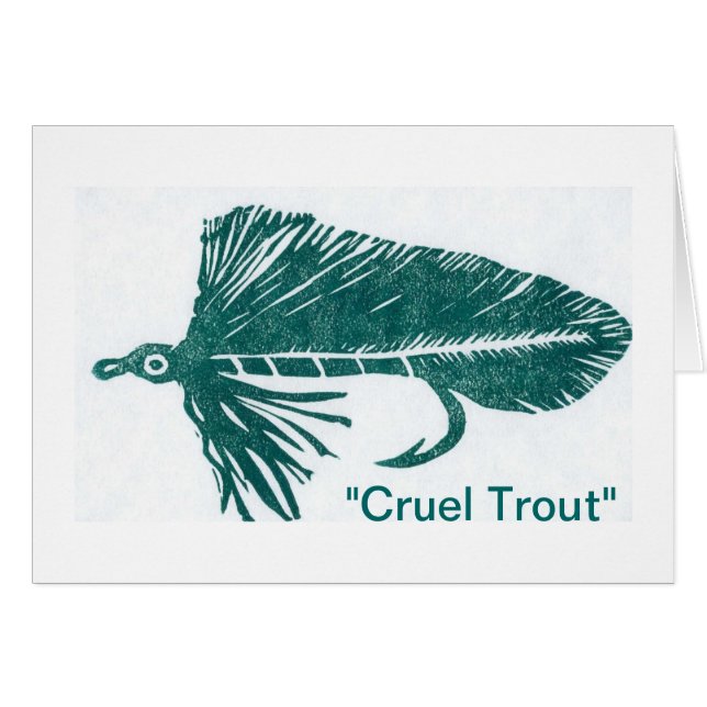 Carte de voeux "Truite brute" (Devant horizontal)
