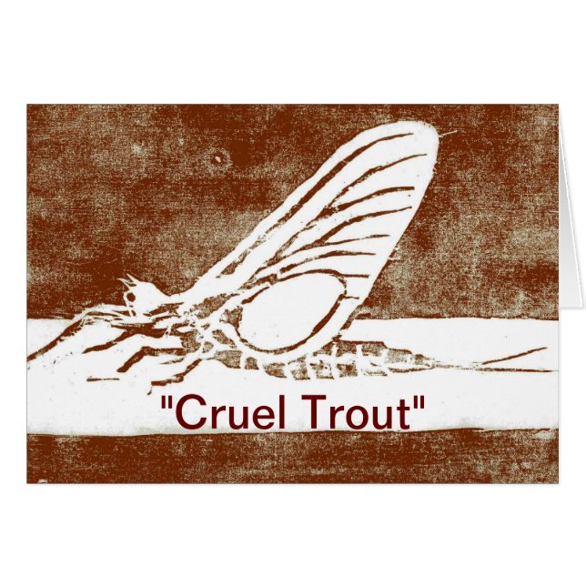 Carte de voeux "Truite brute" (Devant horizontal)