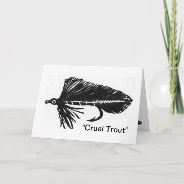 Carte de voeux "Truite brute" (Devant)