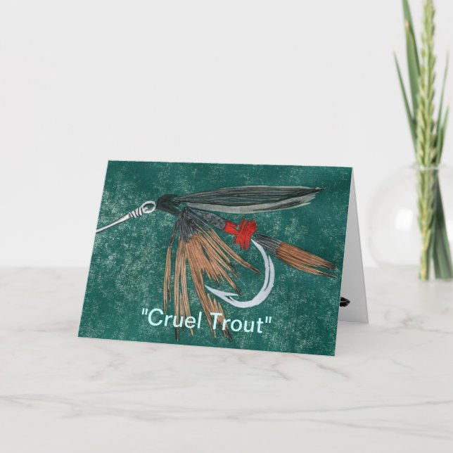 Carte de voeux "Truite brute" (Devant)