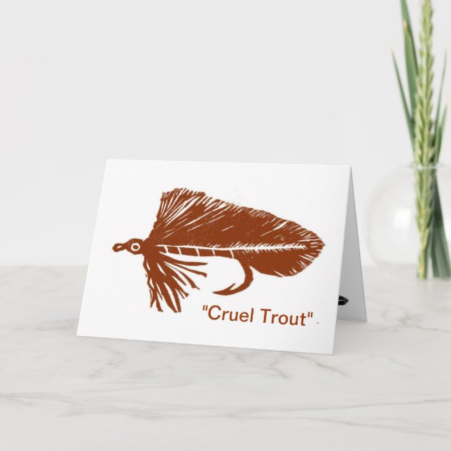 Carte de voeux "Truite brute" (Devant)