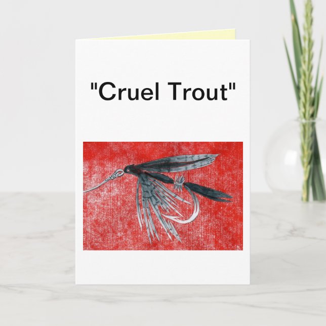 Carte de voeux "Truite brute" "Gnat noir" (Devant)