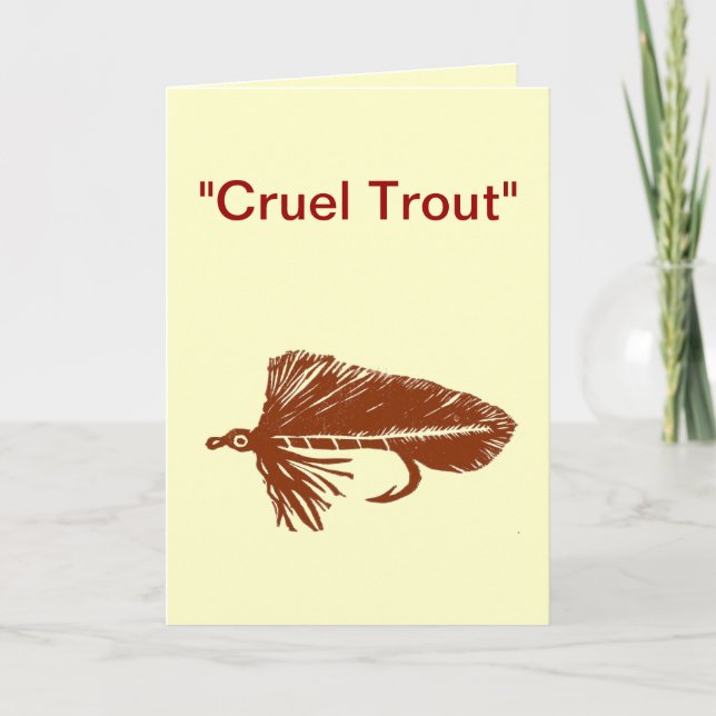 Carte de voeux "Truite brute" "Matuka Brown" (Devant)