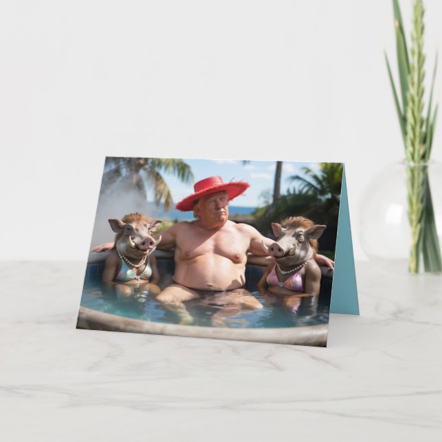 Carte de vœux Trump Jacuzzi (Devant)
