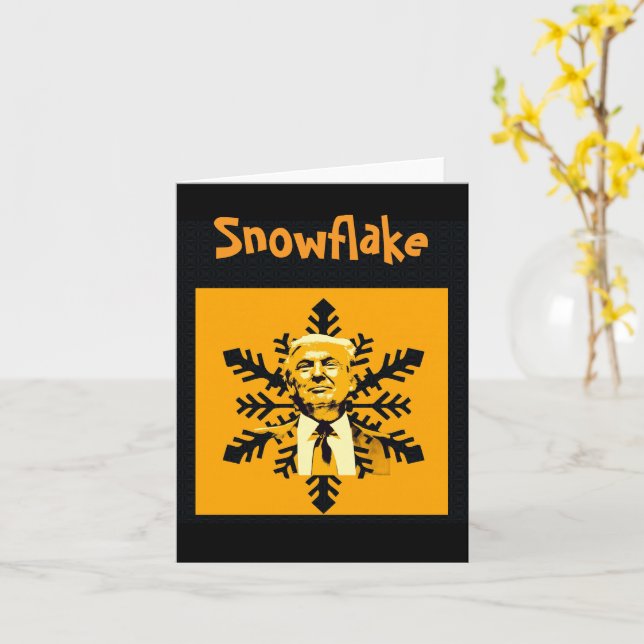 Carte de voeux Trump/Snowflake (Fleur jaune)