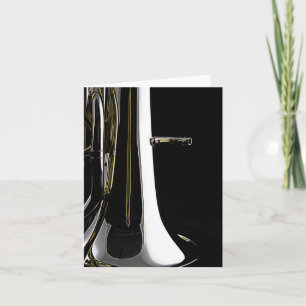Carte de voeux Tuba pour les musiciens de bande