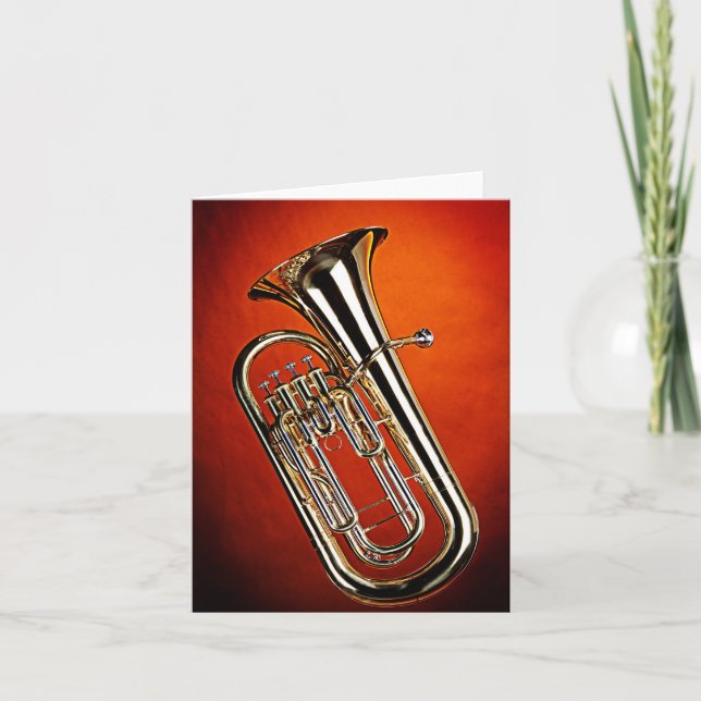 Carte de voeux Tuba pour les musiciens de bande (Devant)