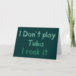 Carte de voeux Tuba Rock It