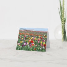 Carte de voeux Tulip Flower Landscape