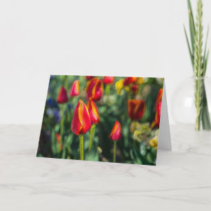 Carte de voeux Tulip Garden Texté