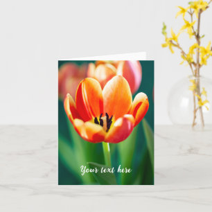 Carte de vœux Tulipe Orange