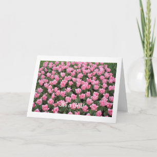 Carte de vœux Tulipes roses