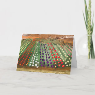 Carte de voeux TulipFolded de Washington Skagit Va