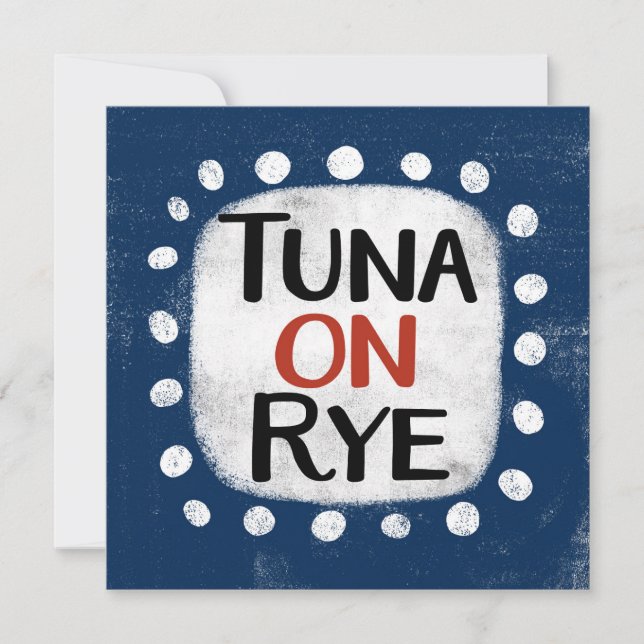 Carte de voeux Tuna On Rye (Devant)