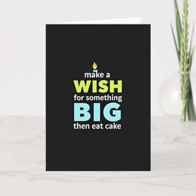 Carte de vœux typographique d'anniversaire (Devant)