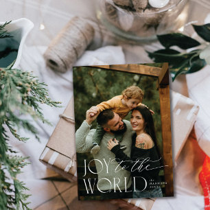 Carte de vœux typographique Joy To The World