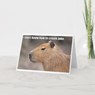Carte de voeux Unfunny de Capybara