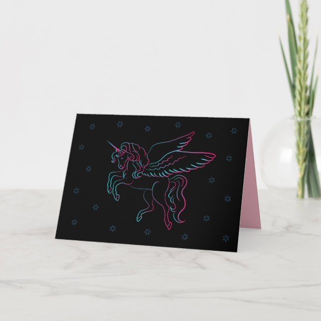 carte de voeux unicorn (Devant)
