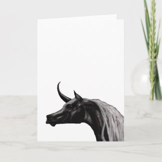 Carte de voeux Unicorn noir