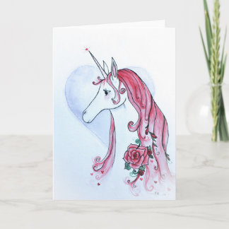 Carte de voeux Unicorn Valentine
