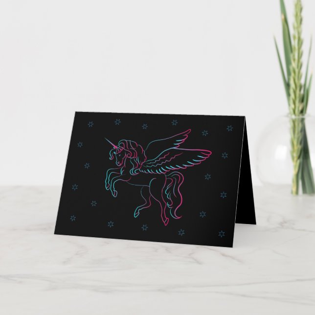 carte de voeux unicorne (Devant)
