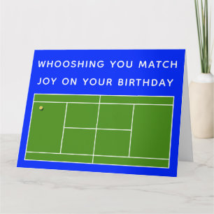 Carte de voeux unique Tennis Anniversaire