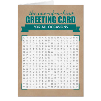 Carte de voeux universelle de recherche de mot