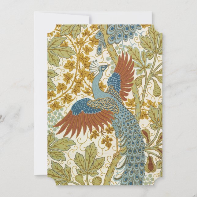 Carte de vœux V&A Blue Fig & Peacock (Devant)