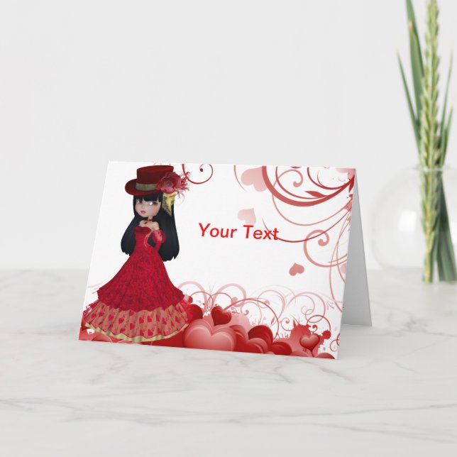 Carte de voeux Valentine Princess (Devant)
