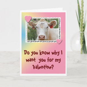 Carte de voeux Valentine Vache
