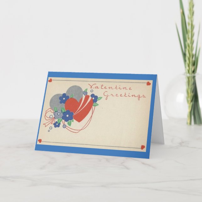 Carte de voeux Valentine vintage (Devant)