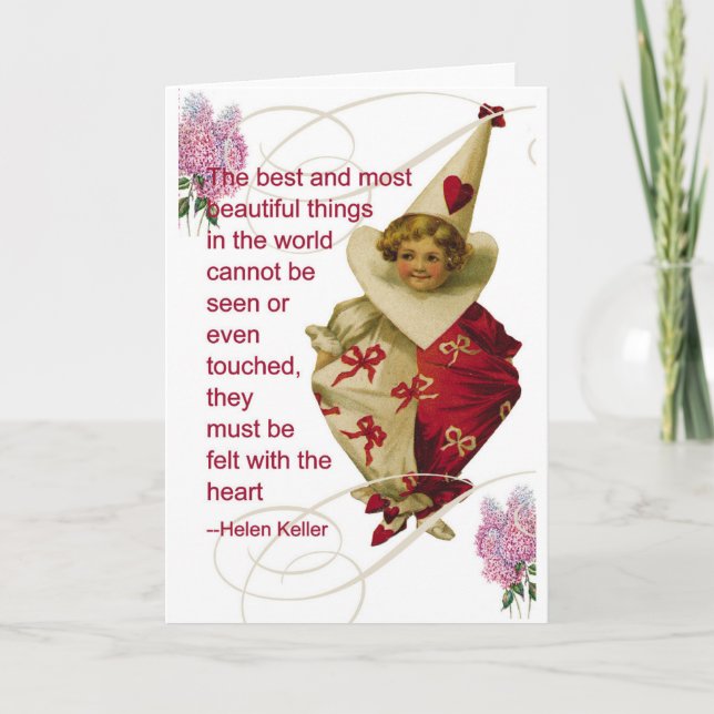 Carte de voeux Valentine vintage (Devant)