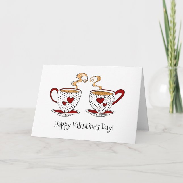 Carte de voeux Valentine's Teacup (Devant)