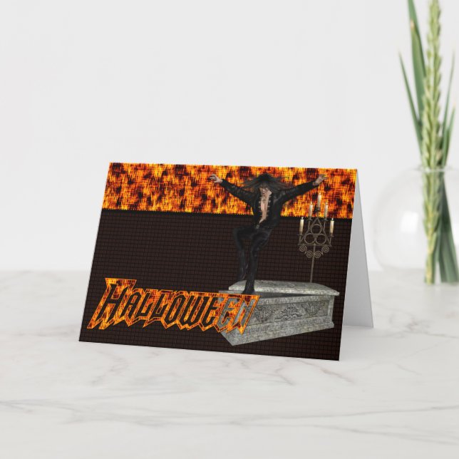 Carte de voeux Vampire Imaginaire Halloween (Devant)