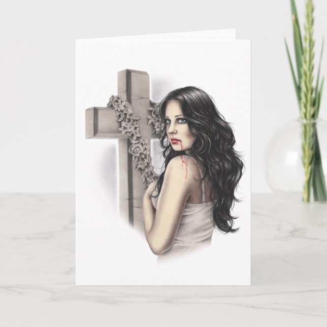 Carte de voeux Vampire Sinner impardonnable (Devant)