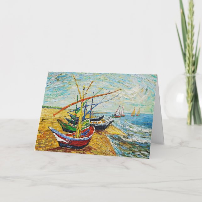 Carte de voeux Van Gogh Fishing Boats (Devant)