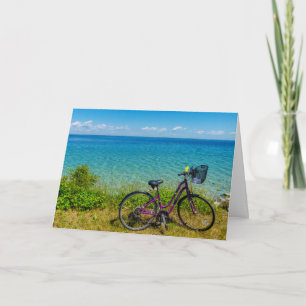 Carte de voeux vélo de l'île Mackinac